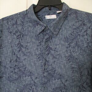 Cafe Luna Mens S/S Blue Casual Hawaiian Resort Shirt - Size XL